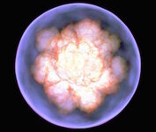 Three-dimensional simulation of a Type Ia supernova explosion (Image: F. K. Röpke).